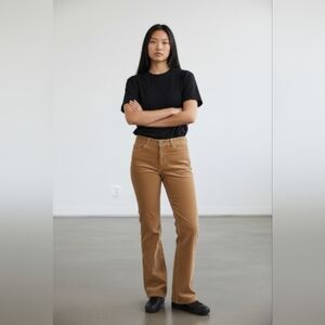 Jones & Co. Classic Corduroy Tan Skinny  Boot Cut High Waist Jeans Size 6 NWT